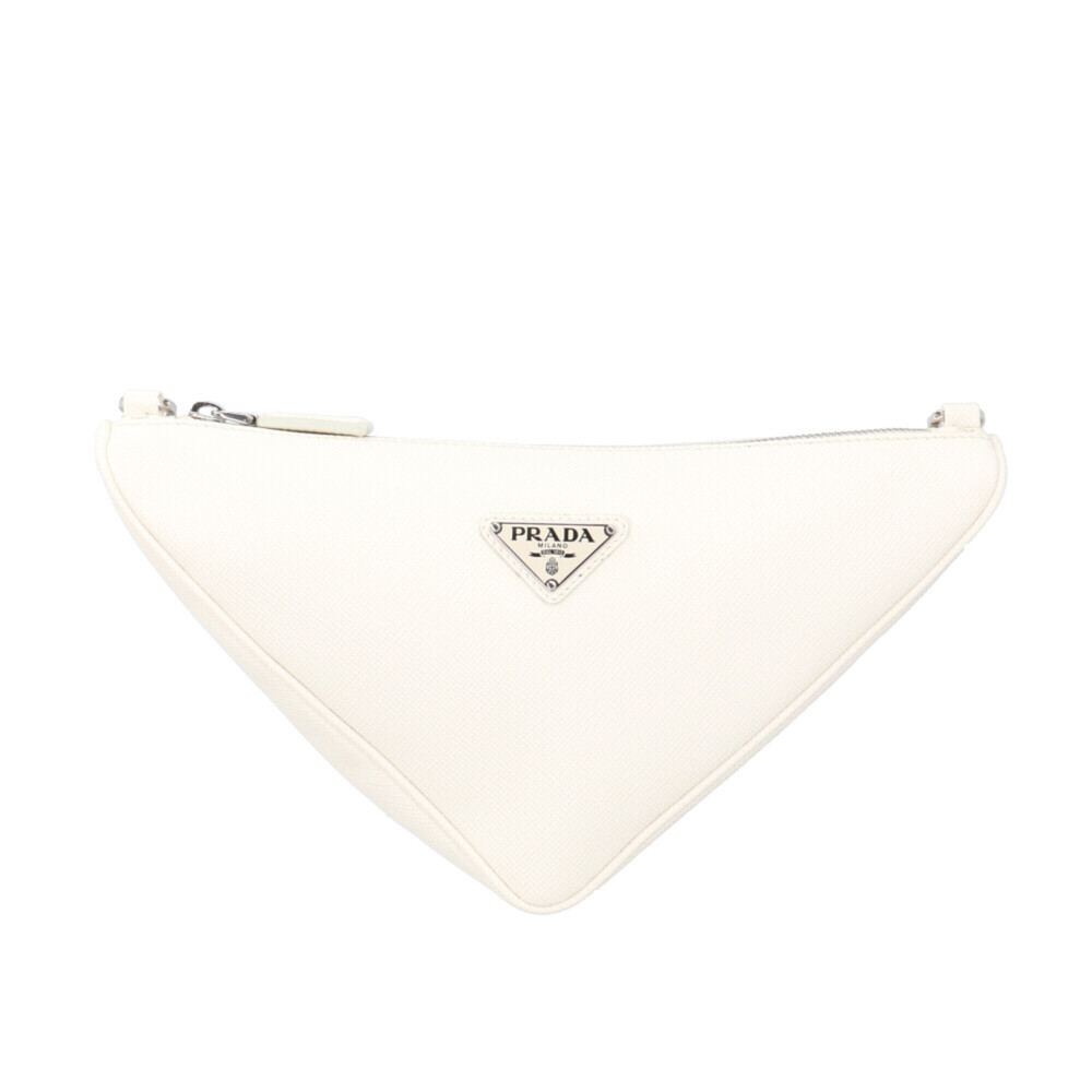 Prada Triangle Double Shoulder Bag, Saffiano Leather 2VH157, Black, Men's and... - Picture 3 of 14